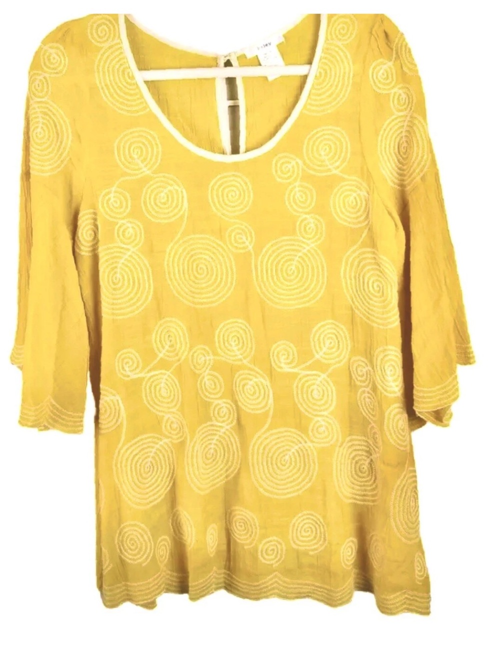 Anthropologie Esley Top Blouse Tunic EMBROIDERED PEASANT GYPSY COSTAL BEACH S/M